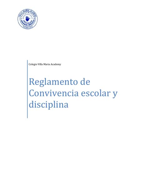 Reglamento De Convivencia Escolar Y Disciplina