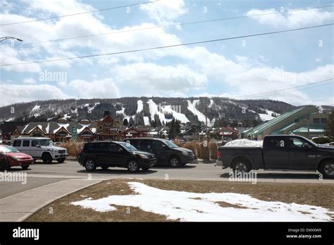 Mont Saint-Sauveur village and ski hill in Quebec Stock Photo - Alamy