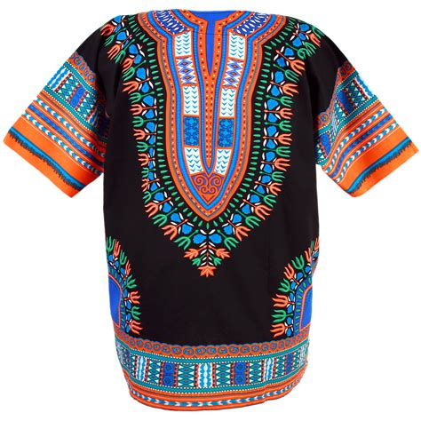 Black And Orange Colorful African Dashiki Shirt Dashiki Shirt African