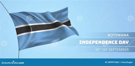 Botswana Happy Independence Day Greeting Card Banner Vector