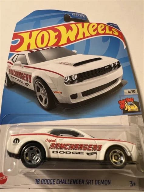 HOT WHEELS 18 Dodge Challenger SRT Demon HW bande de traînée 4 10 1 64 voiture moulée sous