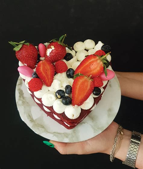 Naked Heart Cake Order Online Oh My Cake