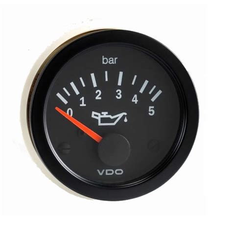 VDO Pressure Gauge VDO Cockpit Vision Engine Oil Pressure 5Bar 52mm