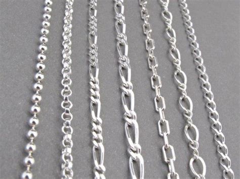 Sterling Silver Chain 925 Rollo Chain Ball Chain Curb Chain