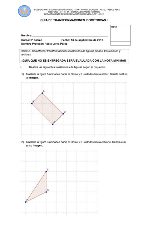 Guìa de transformaciones isomètricas i PDF