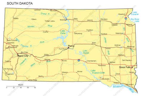 South Dakota State Map