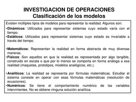 Ppt Investigacion De Operaciones Powerpoint Presentation Free