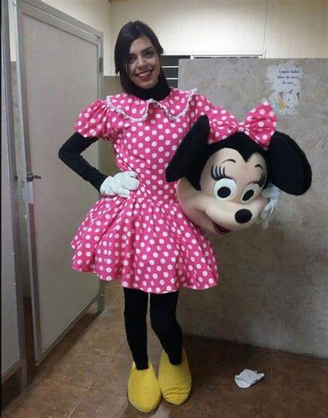 Girl Unmasked Minnie Mouse Mascot Costume Stompy Lin Flickr