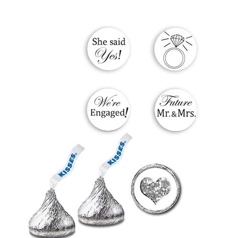 Hershey Kiss Stickers Wedding Etsy