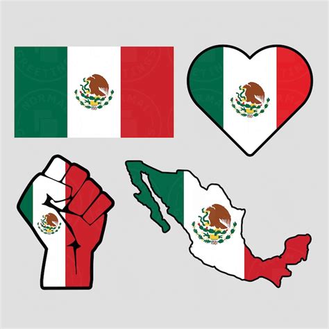 Mexico Svg Bundle Flag Bandera Mexicana Minimalist Simple Etsy