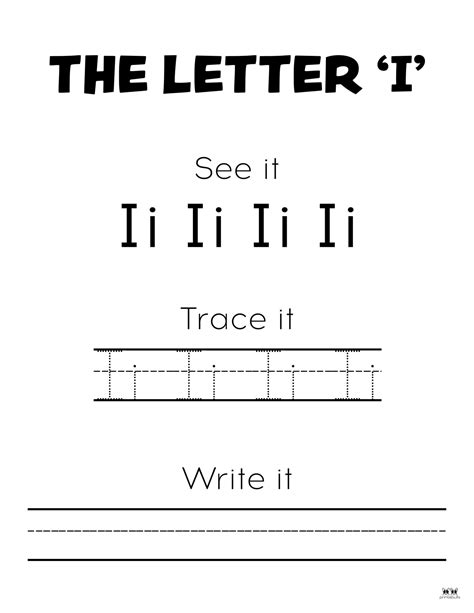 Letter I Worksheets - 50 FREE Printables | Printabulls