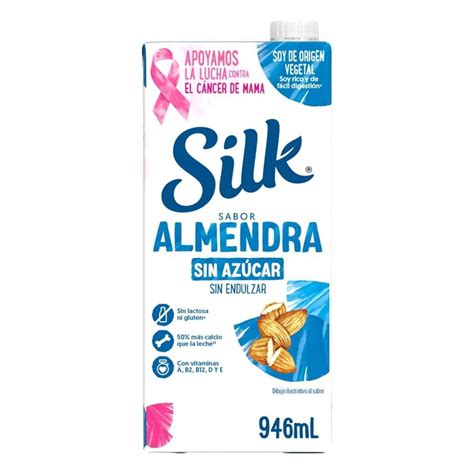 Alimento líquido Silk almendra sin azúcar edición rosa 946 ml Walmart