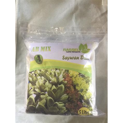 Jual Nutrisi Hidroponik Sayuran Daun Ab Mix L Bubuk Shopee Indonesia