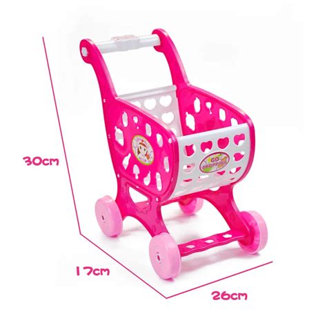 Simulation Small Carts Baby Trolley Supermarket Handcart Toy Carts ...