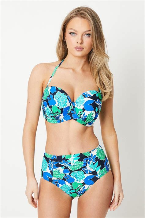 Swimwear Dd Bold Blooms Multiway Strapless Padded Bikini Top Gorgeous