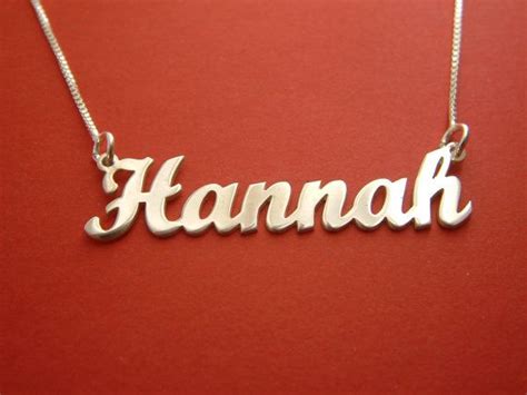 Name Necklace Hannah Name Chain Birthday Gift Name Necklace | Nameplate ...