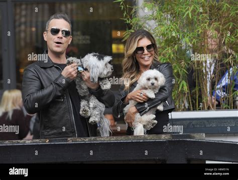 Singer Robbie Williams And His Wife Ayda Field Leave After He Appeared