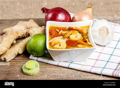 Tom Yum Kung Is A Simple And Popular Thai Hot And Sour Soup Traditional Dish Stock Photo Alamy