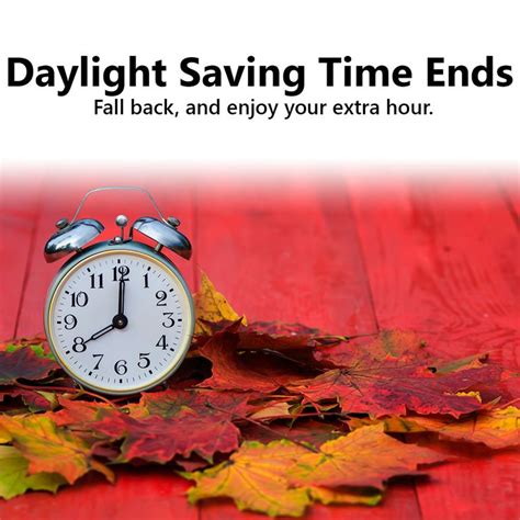 Daylight Saving Time Ends Time To FallBack How Are You Spending