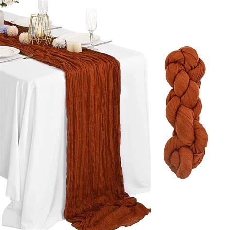 LWITHSZG Gauze Table Runner Nude Cheesecloth Table Runner Table Cloth For Wedding Decor