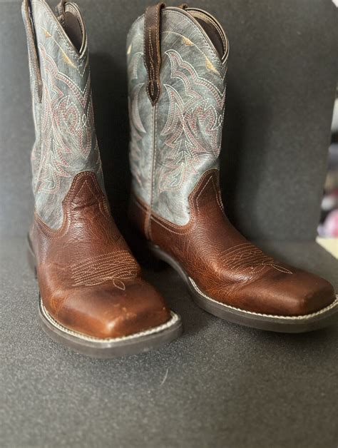 Ariat Ladies Delilah Square Toe Western Boots Spiced Ciderteal River