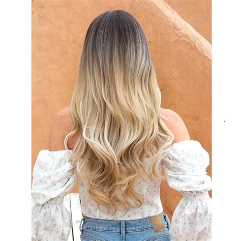 Peruca Lunga Ombre Blond Animis Beauty Fibra Sintetica Cu Aspect