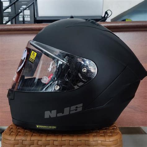 Jual HELM NJS ZX 1R SOLID BLACK DOFF FULL FACE NJS ZX1R Shopee Indonesia