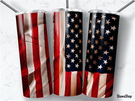 American Flag Tumbler Designs 20oz Skinny Tumbler Etsy