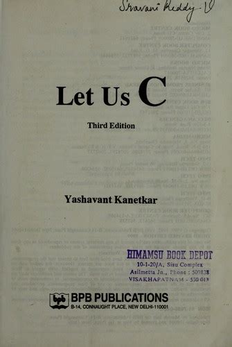 Let Us C 3rd Revised Updated Ed By Yashavant Kanetkar Open Library