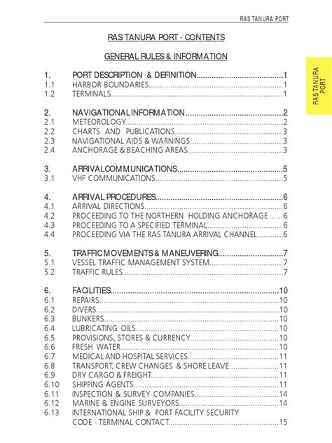 Ras Tanura Port | PDF | Wound | Tide