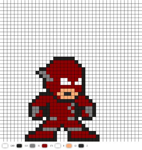 Dark Flash Walter West Dc Perler Bead Pattern Pixel Art Perler Bead