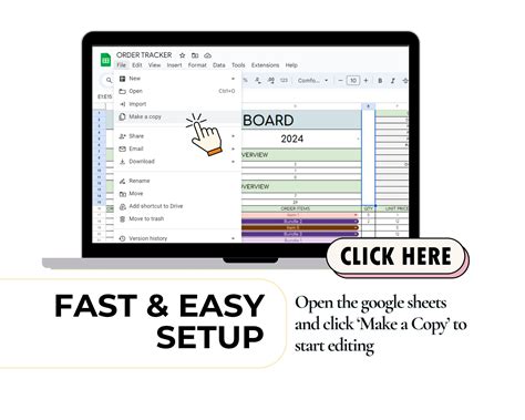 Order Tracker Spreadsheet, Google Sheets, Small Business Spreadsheet ...