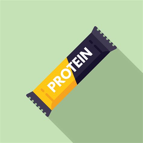 Protein Bar Icon Flat Vector Sport Nutrition Vector Art At