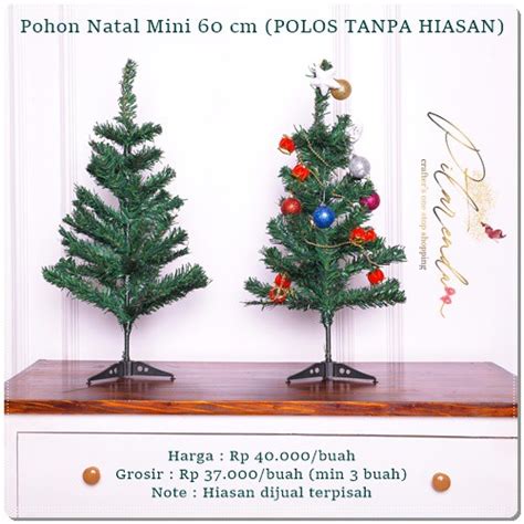 Jual NATL 20 Pohon Natal Mini 60 Cm POLOS TANPA HIASAN Shopee