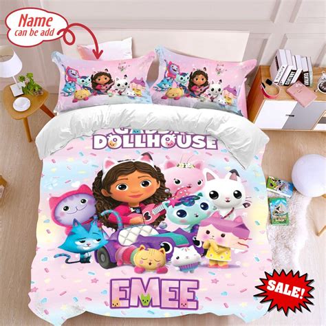 Gabby's Dollhouse Cats Personalized Bedding Set, Gabby's Dollhouse Bed Set sold by Gross Gwennie ...