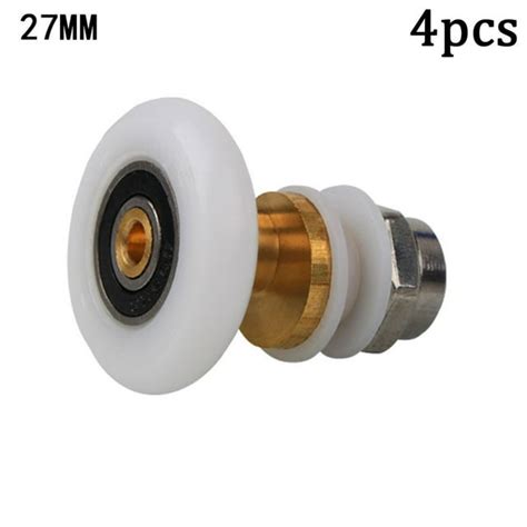 4 Pcs Shower Room Pulley Bathroom Sliding Glass Door Wheels Nylon Copper Rollerplumbing