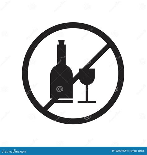 No Drinking Icon Vector Sign And Symbol Isolated On White Background