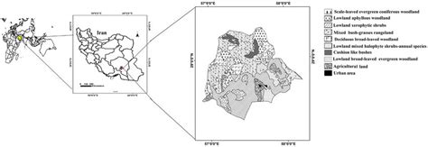 Study area map and its eight different landscapes in Kerman Province ...