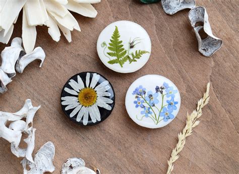 Floral Magnets Refrigerator Magnet Set Of 3 Fridge Magnet Etsy