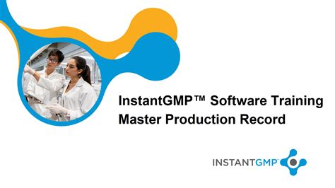 InstantGMP S Software Training Videos