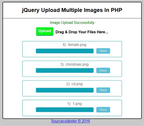 Jquery Upload Multiple Images In Php Free Source Code Tutorials And