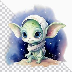 Baby Alien Clipart, Alien Png, Cute Alien Clipart, Watercolour Alien ...