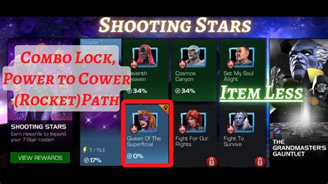 Mcoc Queen Of The Superficial Shooting Stars Itemless Combo Lock Path Chapter 1 14