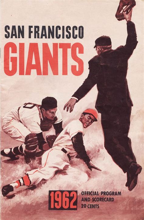 1962 San Francisco Giants Program San Francisco Giants Baseball San