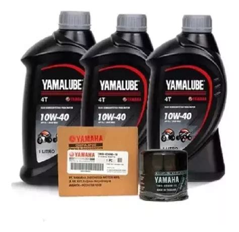 Kit 3 Lts Óleo E Filtro Yamalube 10w40 Original Yamaha R3