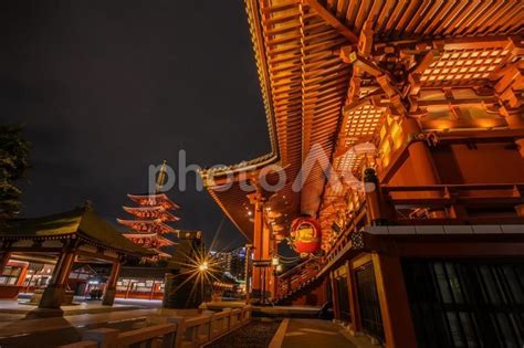 東京都 浅草雷門・夜景 No 27246734｜写真素材なら「写真ac」無料（フリー）ダウンロードok