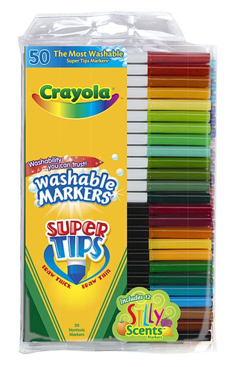 50 Ct Washable Super Tip Markers Fat Brain Toys