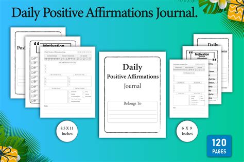 Daily Positive Affirmations Journal Graphic by designmela01 · Creative ...