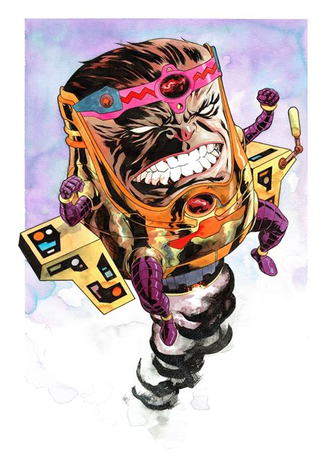 Modok Watercolor Illustration Marvel By Mike Mckone