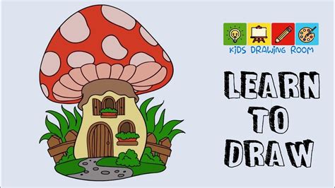 How to Draw a Mushroom House - YouTube